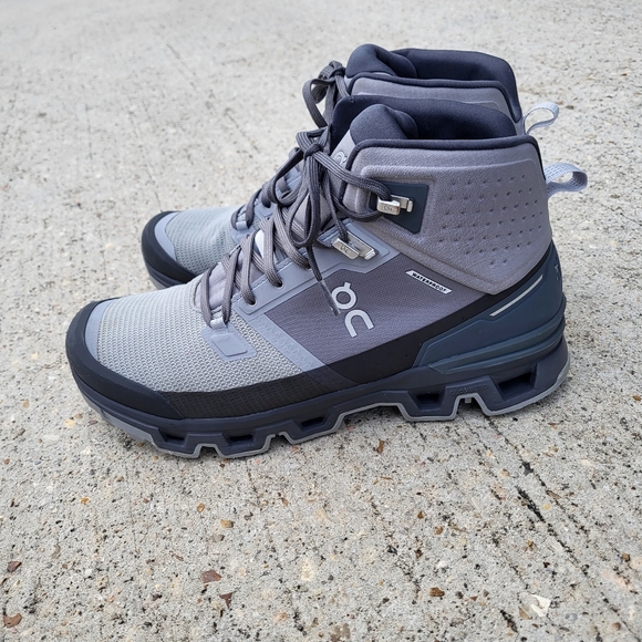 On Cloudrock 2 Waterproof Alloy Eclipse Trail & Hiking Boots Mens 10.5 - Picture 6 of 9